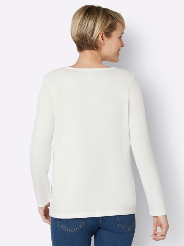 Sieh an! Shirt in ecru-eisblau