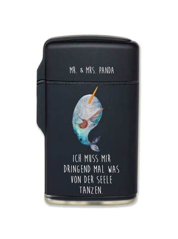 Mr. & Mrs. Panda Feuerzeug Narwal Gitarre mit Spruch in Schwarz