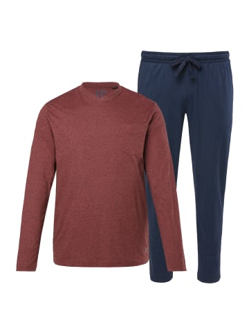 JP1880 Langer Schlafanzug in navy blau