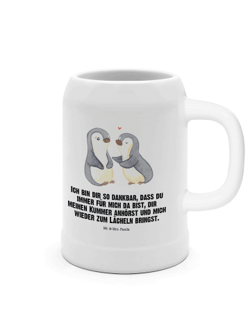 Mr. & Mrs. Panda Krug Pinguine trösten mit Spruch in Weiß