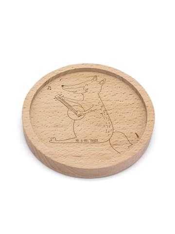 Mr. & Mrs. Panda Untersetzer Fuchs Gitarre ohne Spruch in Transparent