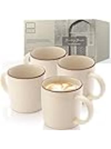 Sänger 4-tlg. Kaffeebecher Set Bombay Beach in Creme aus Steingut