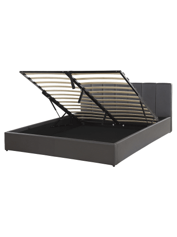 Beliani Doppelbett DREUX in Grau - (W) 171 x (H) 90 x (L) 214 cm