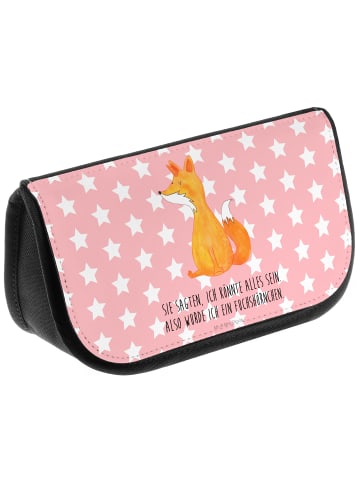 Mr. & Mrs. Panda Waschbeutel Einhorn Fuchs mit Spruch in Rot Pastell