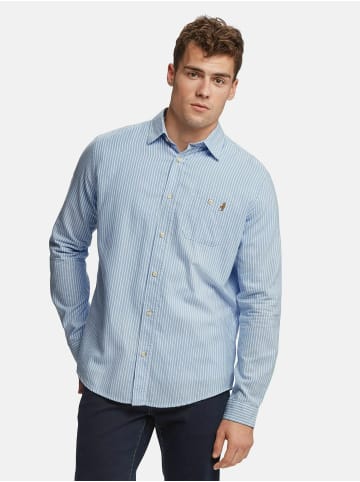 MCS Hemd Regular Fit Bart in Light Blue Stripe