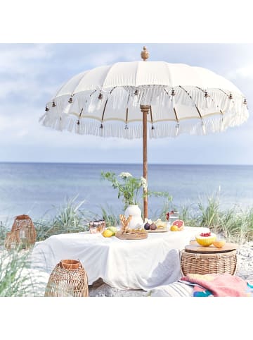 Butlers Sonnenschirm MACRAMÉ in Beige