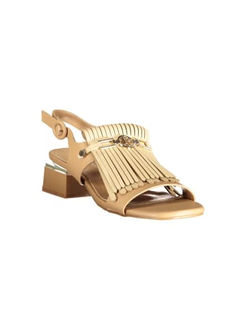Laura Biagiotti Beige Polyurethan Damen Sandale