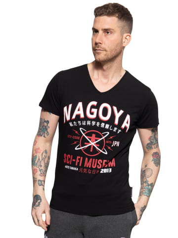 Akito Tanaka Akito Tanaka T-Shirt mit Frontprint City Code in schwarz