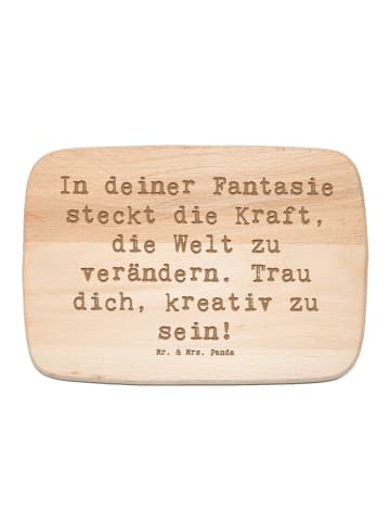 Mr. & Mrs. Panda Holzbrett Spruch Die Freude an der Kreativität ... in Transparent