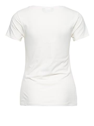 Queen Kerosin Queen Kerosin Kurzarmshirt mit großem Vintage Druck vorne We can do it in offwhite