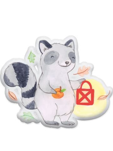 Mr. & Mrs. Panda Zierkissen Waschbär Laterne ohne Spruch in Weiß