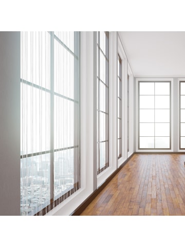 relaxdays 3x Fadenvorhang in Weiß - (L)245 x (B)90 cm