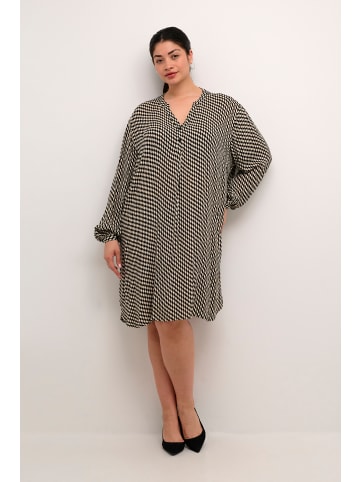 KAFFE curve Tunika KCami in Black_White Wavy Print