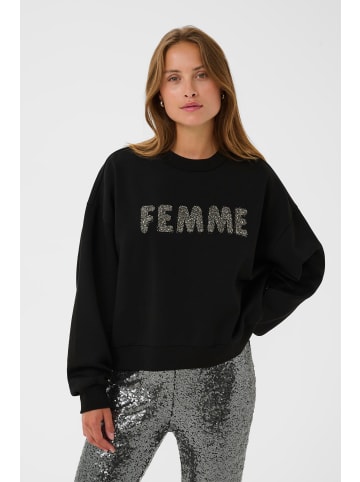 Kaffe Sweatshirt KAlise Oversize fit in Black Deep