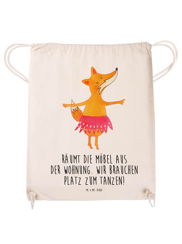 Mr. & Mrs. Panda Jutebeutel Fuchs Ballerina mit Spruch in Creme