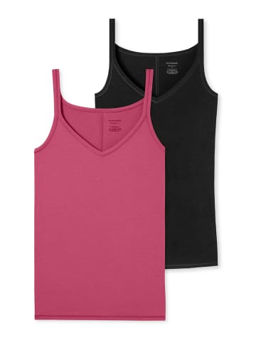 Schiesser Unterhemd Personal Fit in pink, schwarz