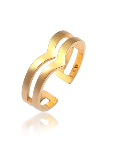 Elli Ring 925 Sterling Silber Geo in Gold