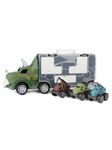 Toi-Toys WORLD OF DINOSAURS - Dinotruck mit 3 Rückzugsautos in mehrfarbig