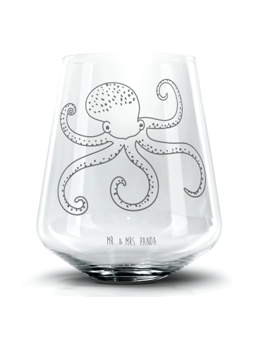 Mr. & Mrs. Panda Blümchentailglas Tintenfisch ohne Spruch in Transparent
