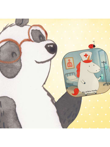 Mr. & Mrs. Panda Untersetzer für Gläser Einhorn Krankenschwester... in Weiß