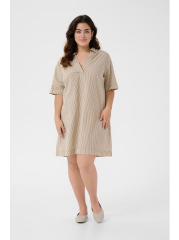 KAFFE curve Kleid KCnana in Chincilla / White stripe