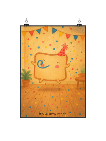 Mr. & Mrs. Panda Bild Toast Party Design ohne Spruch in Weiß