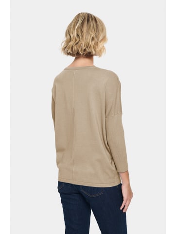SAINT TROPEZ Strickpullover A2561, Casual fit in Plaza Taupe Melange