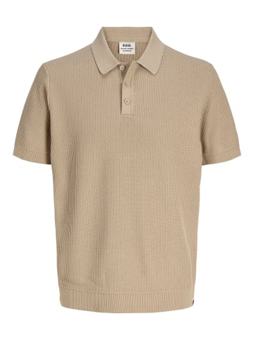 Jack & Jones Gestricktes Polo in Crockery 1