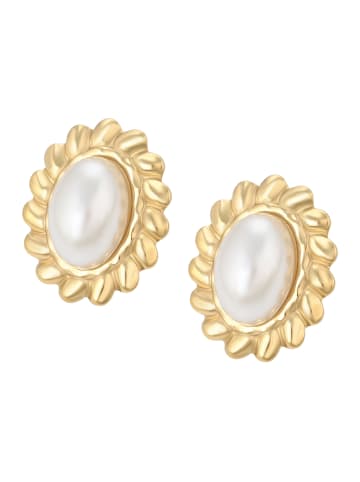 faina Women Stud Earrings in Gold White
