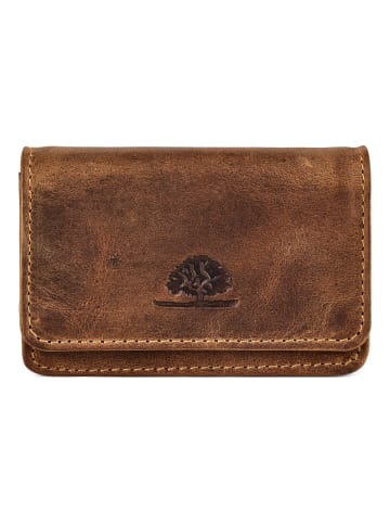 Greenburry Vintage Geldbörse RFID Schutz Leder 10 cm braun