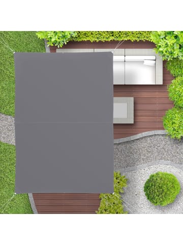 relaxdays Sonnensegel in Grau - (B)200 x (T)400 cm