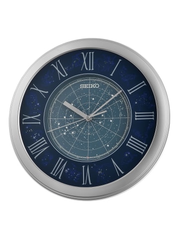 Seiko Wanduhr Sternzeichen Dunkelblau