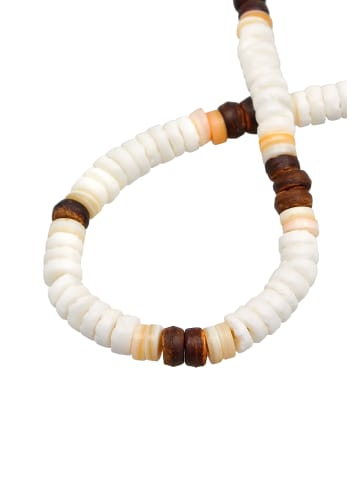 Elli Halskette 925 Sterling Silber Heishi Beads in Weiß