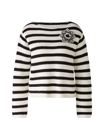 Oui Pullover reine Baumwolle in offwhite black