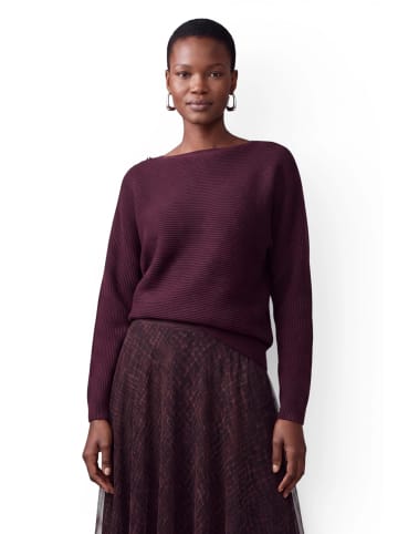 Zero  Strickpullover mit Fledermausärmeln in Chocolate Plum