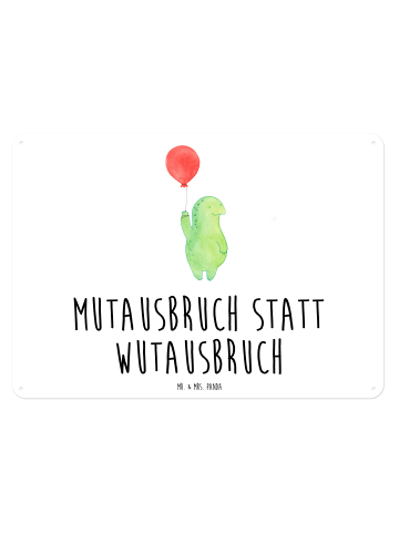 Mr. & Mrs. Panda Dekoschild Metall Schildkröte Luftballon mit Sp... in Weiß