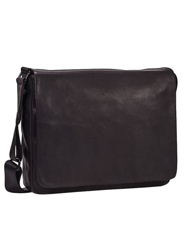 Leonhard Heyden Den Haag Messenger Leder 31 cm schwarz