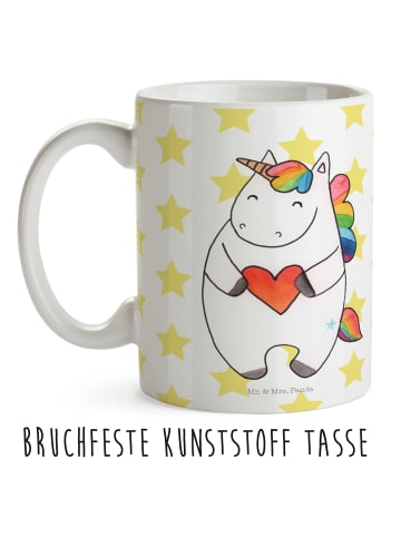 Mr. & Mrs. Panda Tasse Einhorn Herz ohne Spruch in Weiß