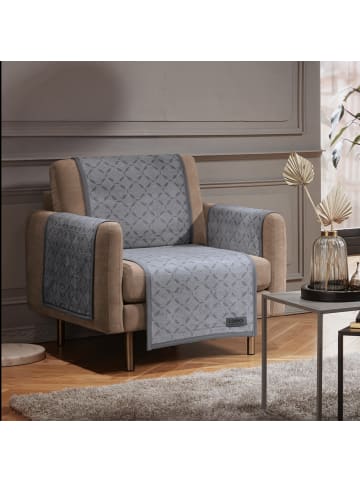 LOOKS by Wolfgang Joop Jacquard, Baumwollmischung Sessel- und Sofaschoner in grau