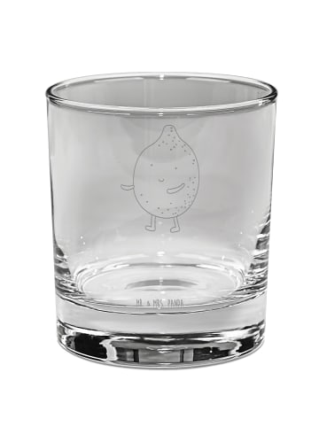Mr. & Mrs. Panda Whisky Glas Beste Freunde Zitrone mit Spruch in Transparent