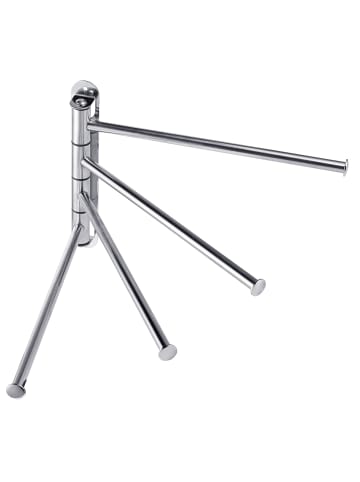 relaxdays Wand-Handtuchhalter in Silber - (B)32,5 x (H)23 x (T)3 cm