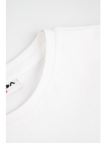 MOKIDA Baumwoll-T-Shirt mit kurzen Ärmeln in weiß