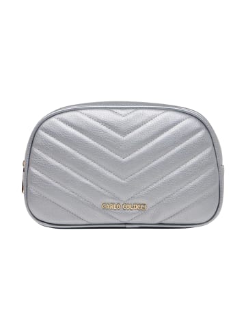 Carlo Colucci Kosmetiktasche Doga in Silber