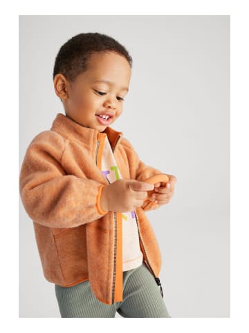 Hessnatur Wollfleece Jacke in clementine