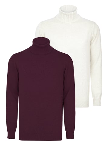 Felix Hardy Pullover in Ecru-Bordeaux