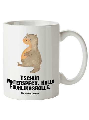 Mr. & Mrs. Panda Becher Otter Bauch mit Spruch in Weiß