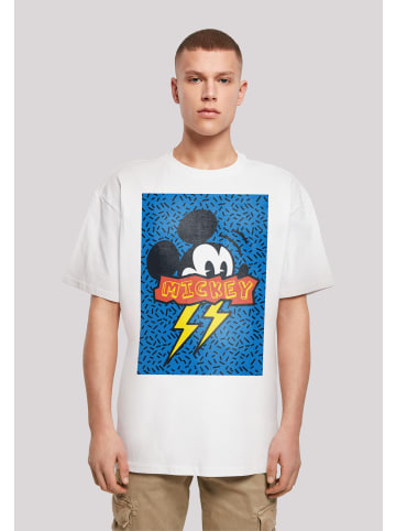 F4NT4STIC Heavy Oversize T-Shirt Disney Mickey Mouse 90s Flash in weiß