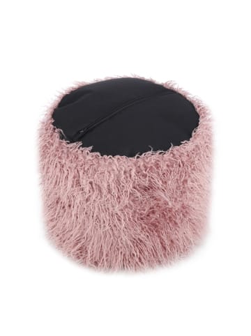 Kayoom Sitzkissen Fellpouf Bobtail in rosa - grau
