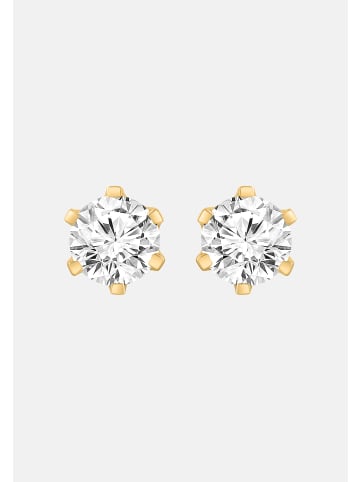 Ethische Diamanten Ohrringe aus 375 Gelbgold mit Lab Grown Diamant