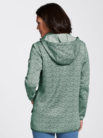 WITT WEIDEN Strickfleece-Jacke in grün-weiß-gemustert